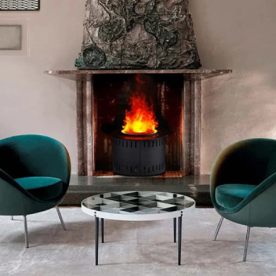 Chimenea de vapor de agua - Chimenea decorativa circular 35cm