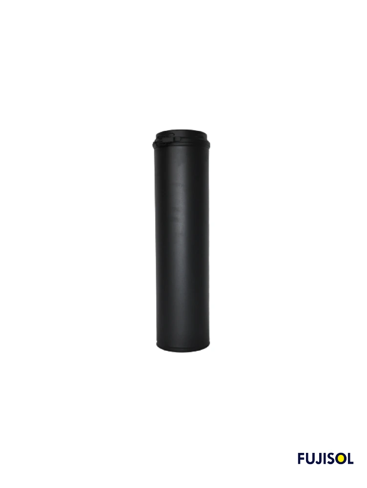 Tubo doble pared aislado 50cm lacado negro
