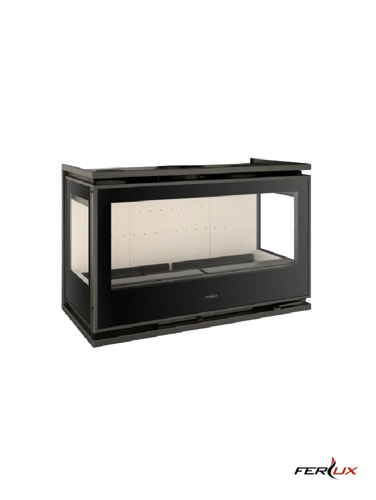 insertable de leña 3 caras Ferlux Panoramic 90 3C