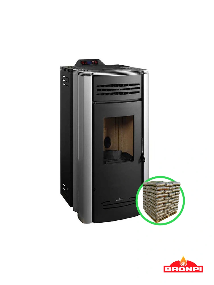 estufa de pellets 14kw Bronpi Coral NC