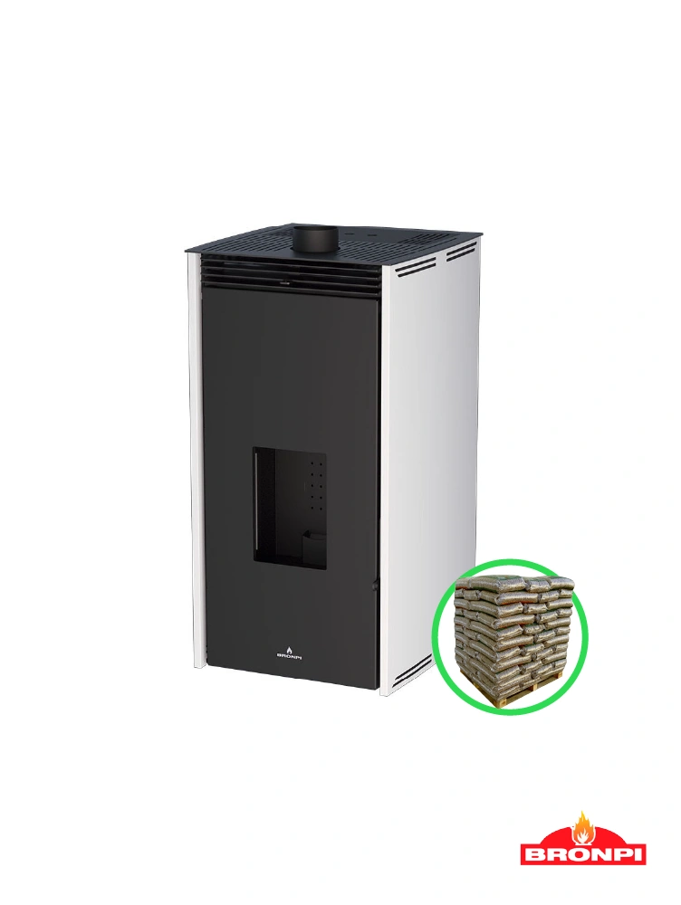 estufa de pellets sin electricidad 11kw Bronpi Free