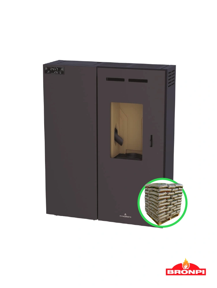 estufa de pellets de pasillo 9kw Bronpi Cira