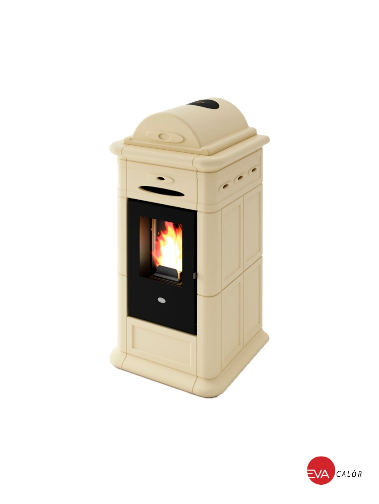 estufa de pellets mayolica 8kw Eva Calor Adele